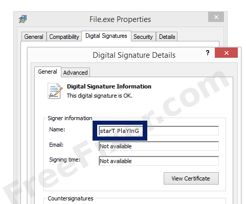 Screenshot of the starT PlaYInG certificate